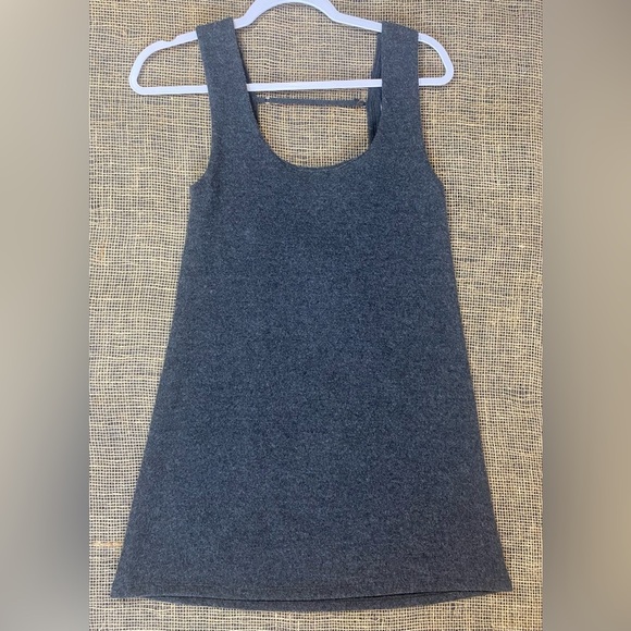 Zara Gael Grey Sleeveless Mini Dress, Sz S, Scoop Neckline, Straight A-line - Picture 1 of 7